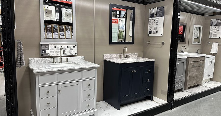 Bathroom vanity installation costs $300 to $3,800 in 2026