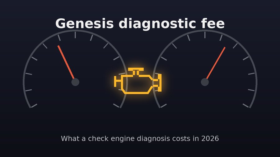A Genesis diagnostic fee costs about $145 to $230 in 2026