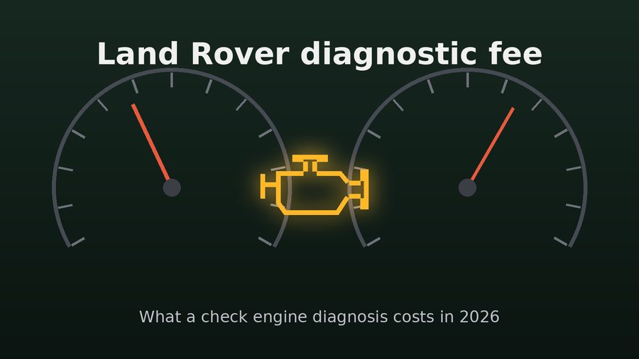A Land Rover diagnostic fee costs about $190 to $220 in 2026