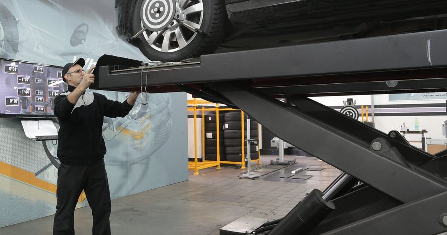 A Midas alignment costs about $99 to $140 in 2026